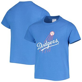 Youth Soft as a Grape Royal Los Angeles Dodgers Logo Sleeve Hit Long Sleeve  T-Shirt