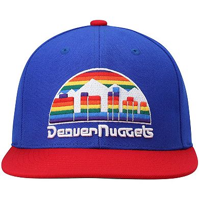 Men's Mitchell & Ness Royal/Red Denver Nuggets Hardwood Classics Team Two-Tone 2.0 Snapback Hat