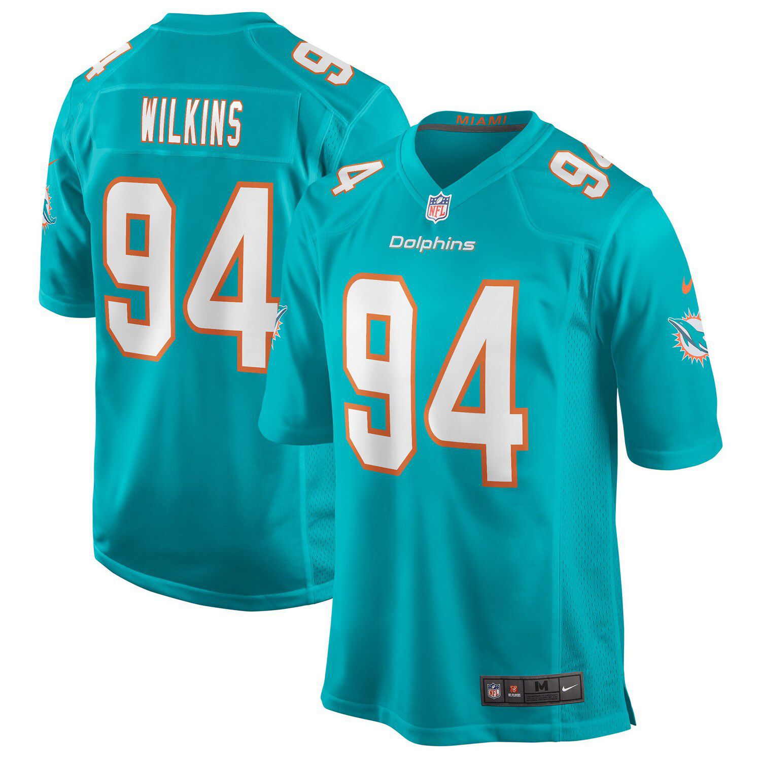 Mitchell & Ness Youth Boys and Girls Dan Marino Aqua, Orange Miami Dolphins  Split Legacy Jersey