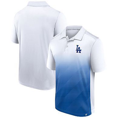 Men's Fanatics Branded White/Royal Los Angeles Dodgers Iconic Parameter Sublimated Polo