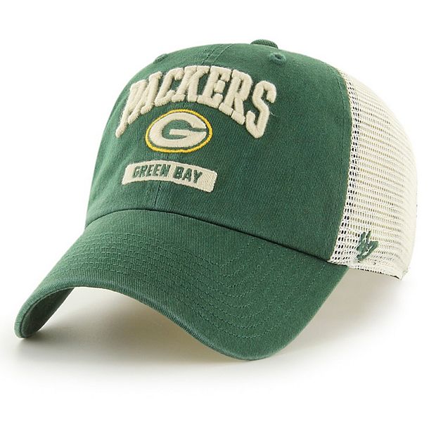 Men's '47 Green/White Green Bay Packers Morgantown Trucker Clean Up  Snapback Hat