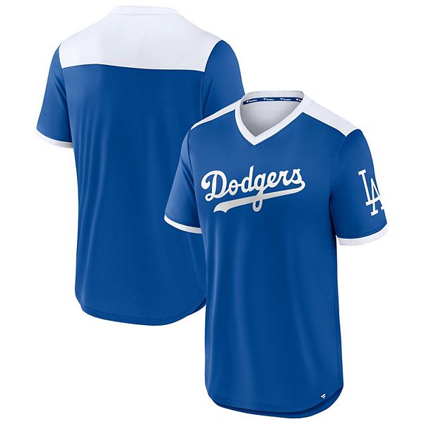 Men's Fanatics Branded Royal/White Los Angeles Dodgers True Classics  Walk-Off V-Neck T-Shirt