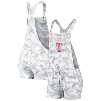 Women's Concepts Sport Gray Texas Rangers Camo Overall Romper