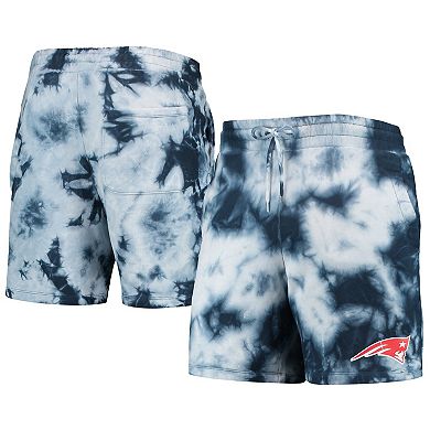 Men's New Era Navy New England Patriots Tie-Dye Shorts