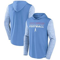 Youth Nike Light Blue Houston Oilers Rewind Shout Out Pullover Hoodie Size: Large