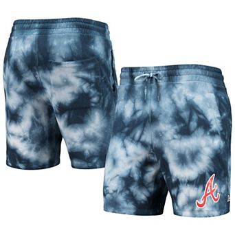 Men's New Era Navy Atlanta Braves Team Dye Shorts