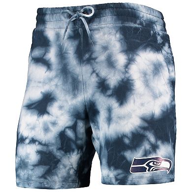 Men's New Era College Navy Seattle Seahawks Tie-Dye Shorts