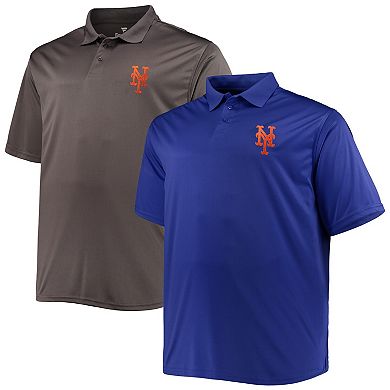 Men's Royal/Charcoal New York Mets Big & Tall Two-Pack Polo Set