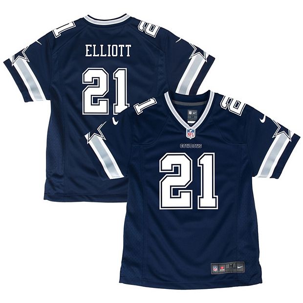 Youth Nike Ezekiel Elliott Navy Dallas Cowboys Player Game Jersey