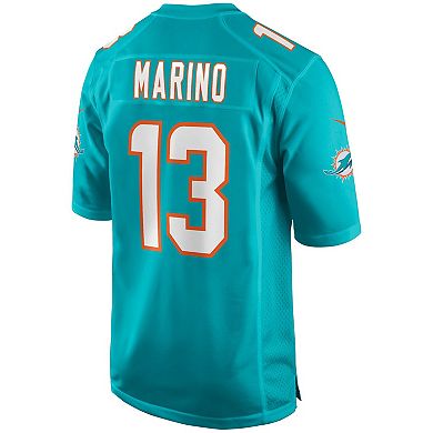 Men's Nike Dan Marino Aqua Miami Dolphins Game Retired Player Jersey