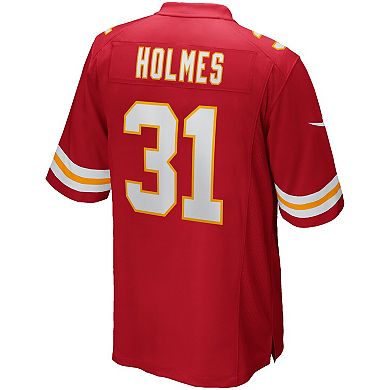 Men's Nike Priest Holmes Red Kansas City Chiefs Game Retired Player Jersey