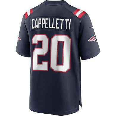 Men's Nike Gino Cappelletti Navy New England Patriots Game Retired Player Jersey