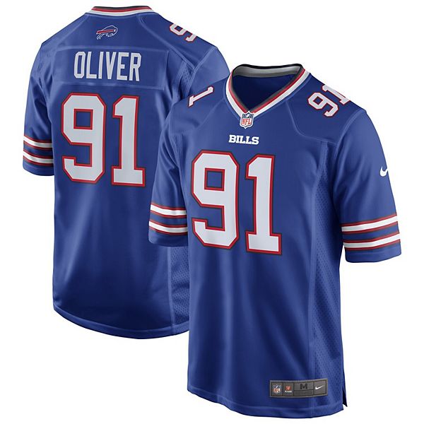 Youth Nike Game Home Ed Oliver Buffalo Bills Jersey