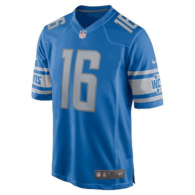 Men's Nike Jared Goff Blue Detroit Lions Player Game Jersey
