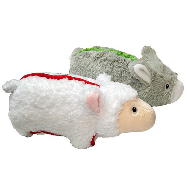Woof Durable Llama and Donkey 2-Pack Dog Toy Set - Multi