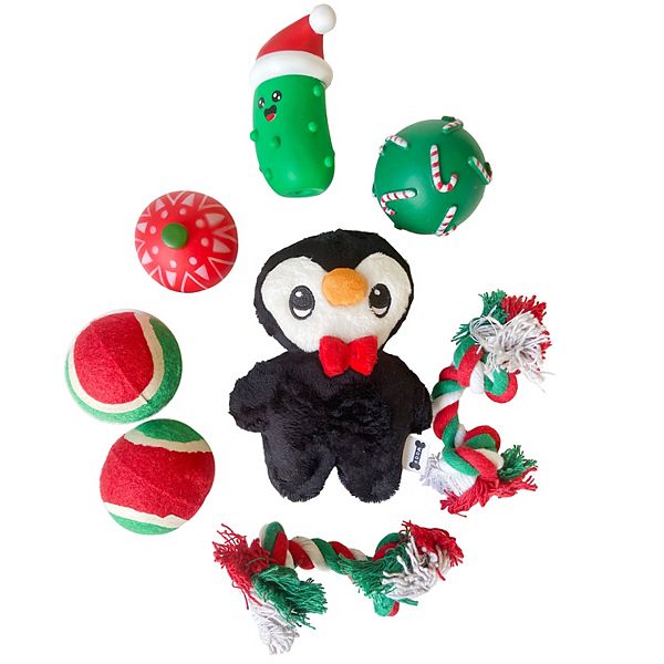 Woof 8Pack Christmas Stocking Stuffer Dog Toy