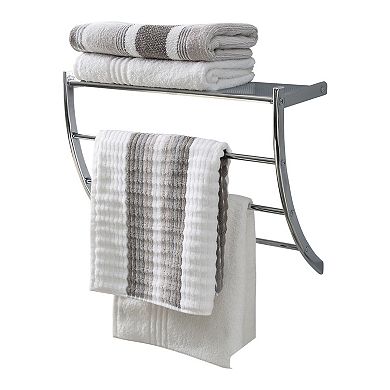 Organize It All Wall Mount Bathroom Shelf & Towel Bar