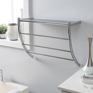 Organize It All Wall Mount Bathroom Shelf & Towel Bar