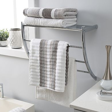 Organize It All Wall Mount Bathroom Shelf & Towel Bar