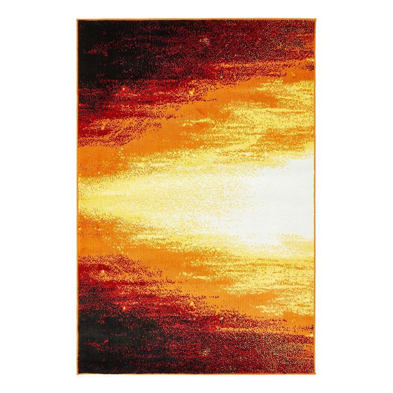 Unique Loom Metro Rug, Orange, 9X12 Ft