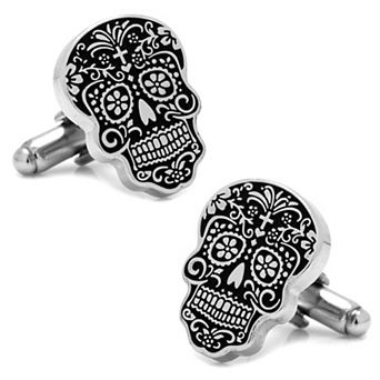 Men's Cuff Links, Inc. Silver Day of the Dead Cuff Links