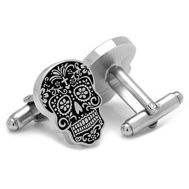 Men's Cuff Links, Inc. Silver Day of the Dead Cuff Links