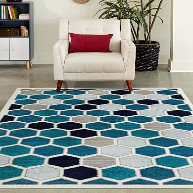 Unique Loom Metro Tile Print Rug