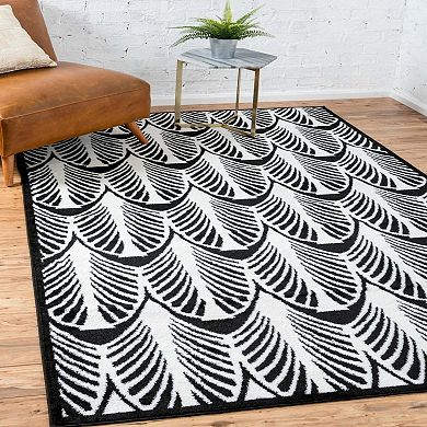 Unique Loom Metro Palm Leaf Rug