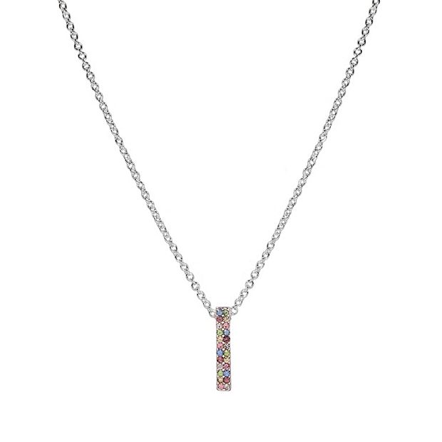 Rainbow on sale pave necklace