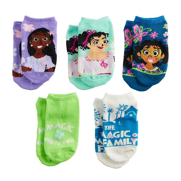 Disney's Encanto Girls 46x 5Pack NoShow Socks