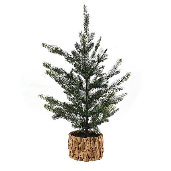 St. Nicholas Square® Flocked Pine Tree Floor Decor