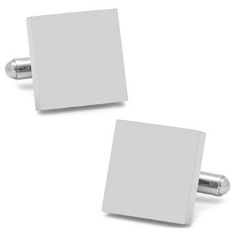 Men's Cuff Links, Inc. Stainless Steel Square Infinity Engravable Cufflinks