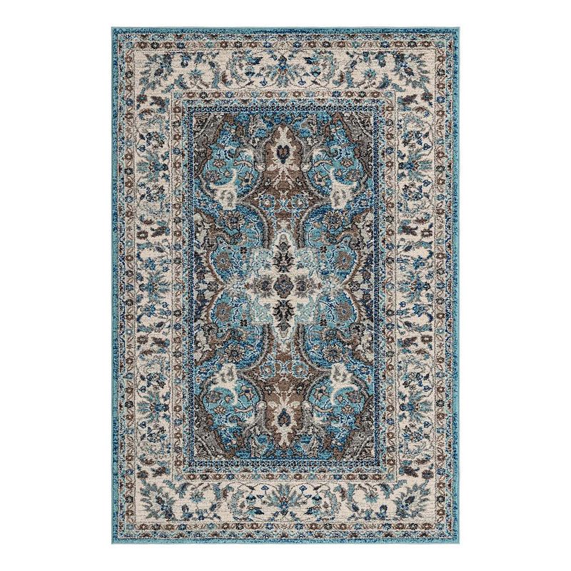 Unique Loom Elizabeth Tradition Rug, Blue, 5X8 Ft