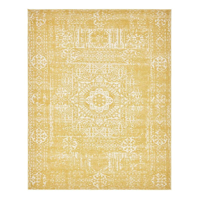 Unique Loom Bouquet Tradition Rug, Yellow, 9X12 Ft