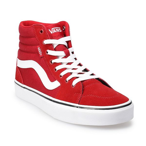 red high top vans shoes