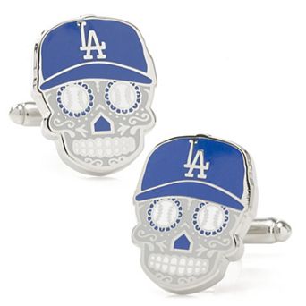 Men's Cuff Links, Inc. LA Dodgers Sugar Skull Cuff Links