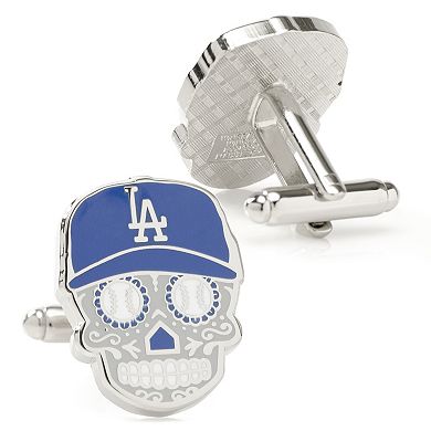Men's Cuff Links, Inc. LA Dodgers Sugar Skull Cuff Links