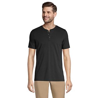 Big & Tall Lands' End Short Sleeve Supima Jersey Henley