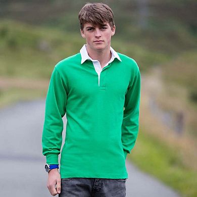 Front Row Long Sleeve Classic Rugby Polo Shirt