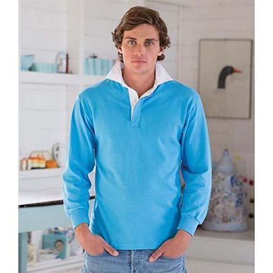 Front Row Long Sleeve Classic Rugby Polo Shirt