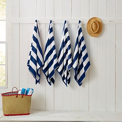 Madelinen® Bondi 4-Pack Cabana Stripe Beach Towel