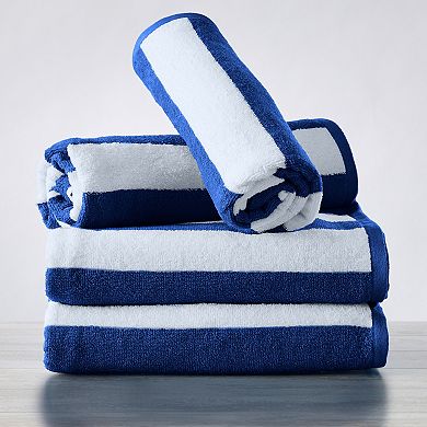 Madelinen® Bondi 4-Pack Cabana Stripe Beach Towel