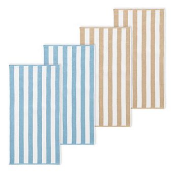 Madelinen® Bondi 4-Pack Cabana Stripe Beach Towel