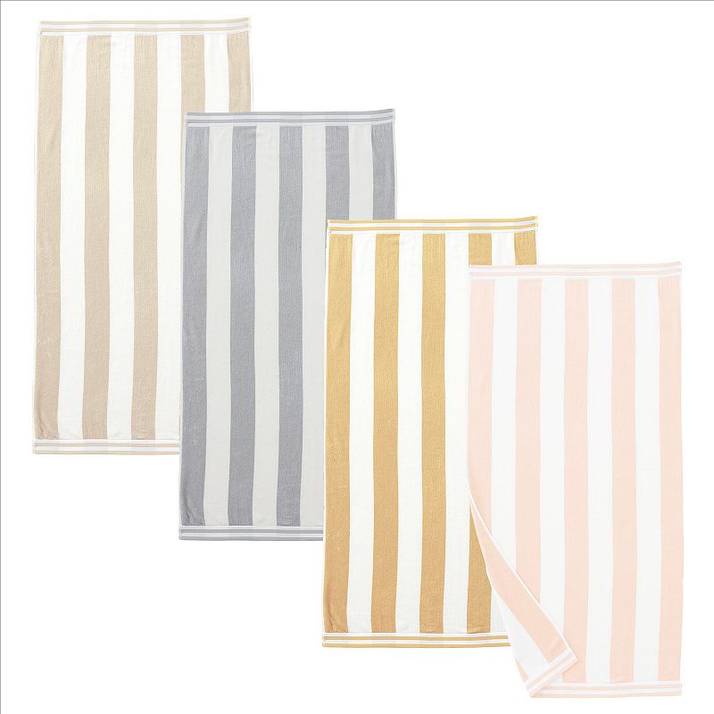 Great Bay Home Edgartown Striped Beach Towels, Multicolor, 4 PC SET