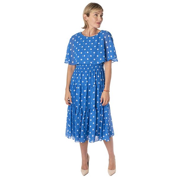 Women's Maison Tara Polka-Dot Caplet Dress