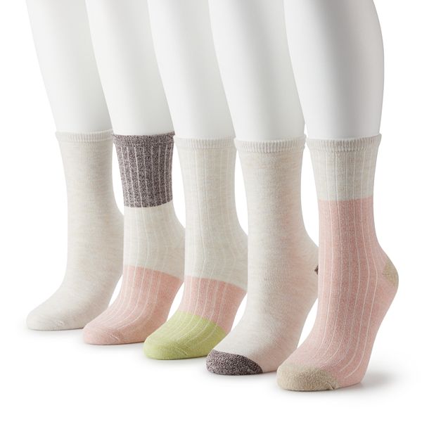 Sonoma Goods For Life® 5 Pack Colorblocks Crew Socks