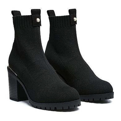 London Rag Medusa Women's Block Heel Ankle Boots