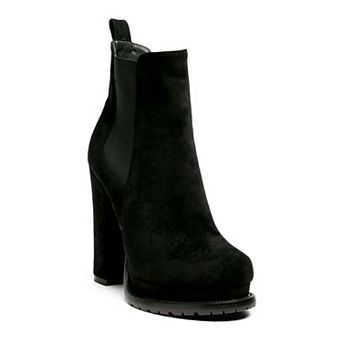 London Rag Spire Women's Suede Heeled Boots