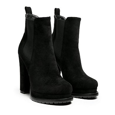London Rag Spire Women's Suede Heeled Boots