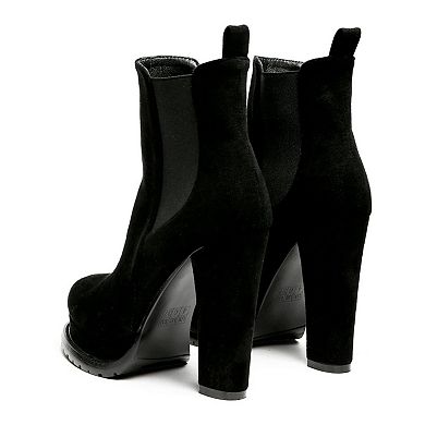 London Rag Spire Women's Suede Heeled Boots